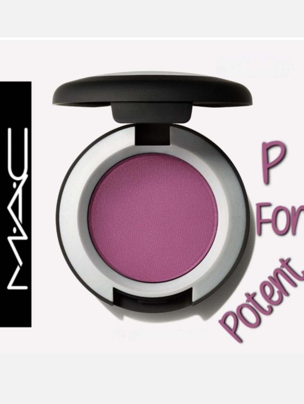 Mac Powder Kiss Soft Matte Eyeshadow P For Potent Deep Plum Brand New in Box